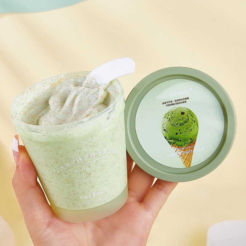 Kem Tẩy Da Chết Matcha Body Kiss Beauty Body Scrub Sena Beauty, Trắng Da Mịn Màn  200G