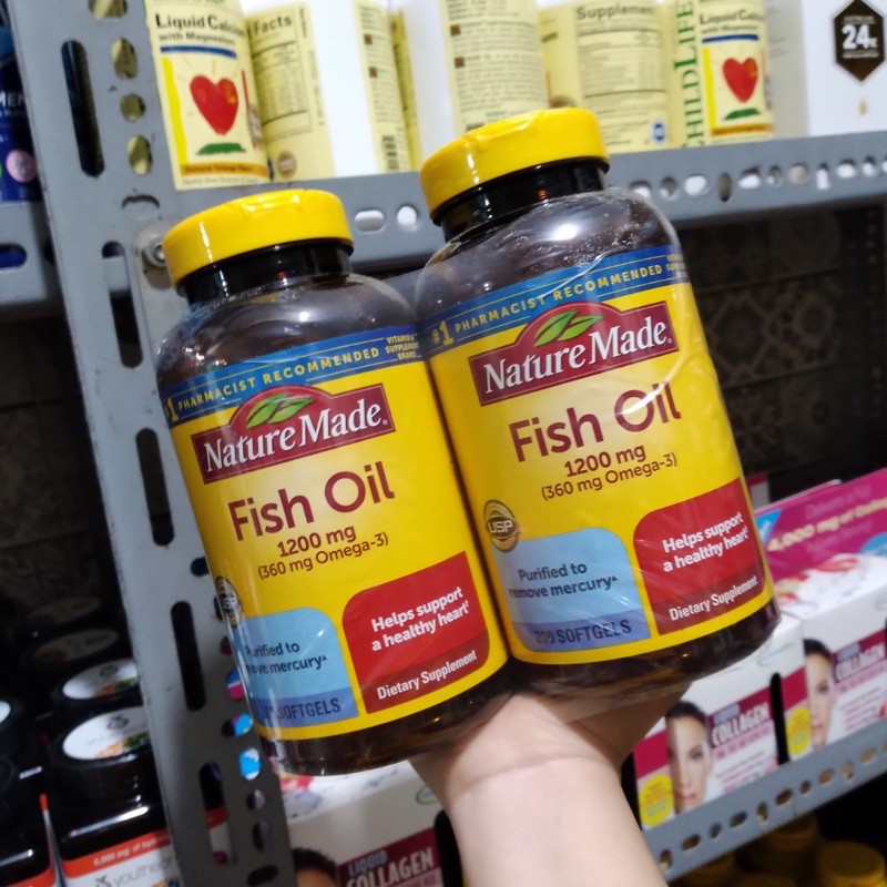 (date/23)DẦU CÁ fish oil NATURE MADE HỘP 200 VIÊN