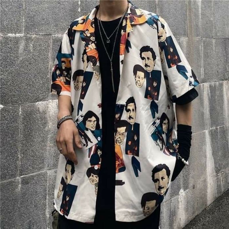 Áo sơ mi tay lỡ from rộng Unisex ( ẢNH THẬT Ở CUỐI )