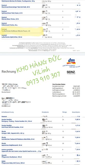 Túi thơm Denkmit, hộp 4 túi