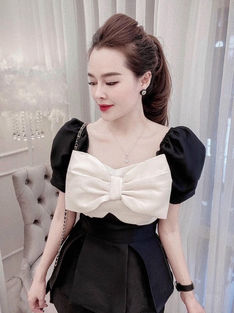 Sét áo nơ #bigsize 60kg đến 90kg