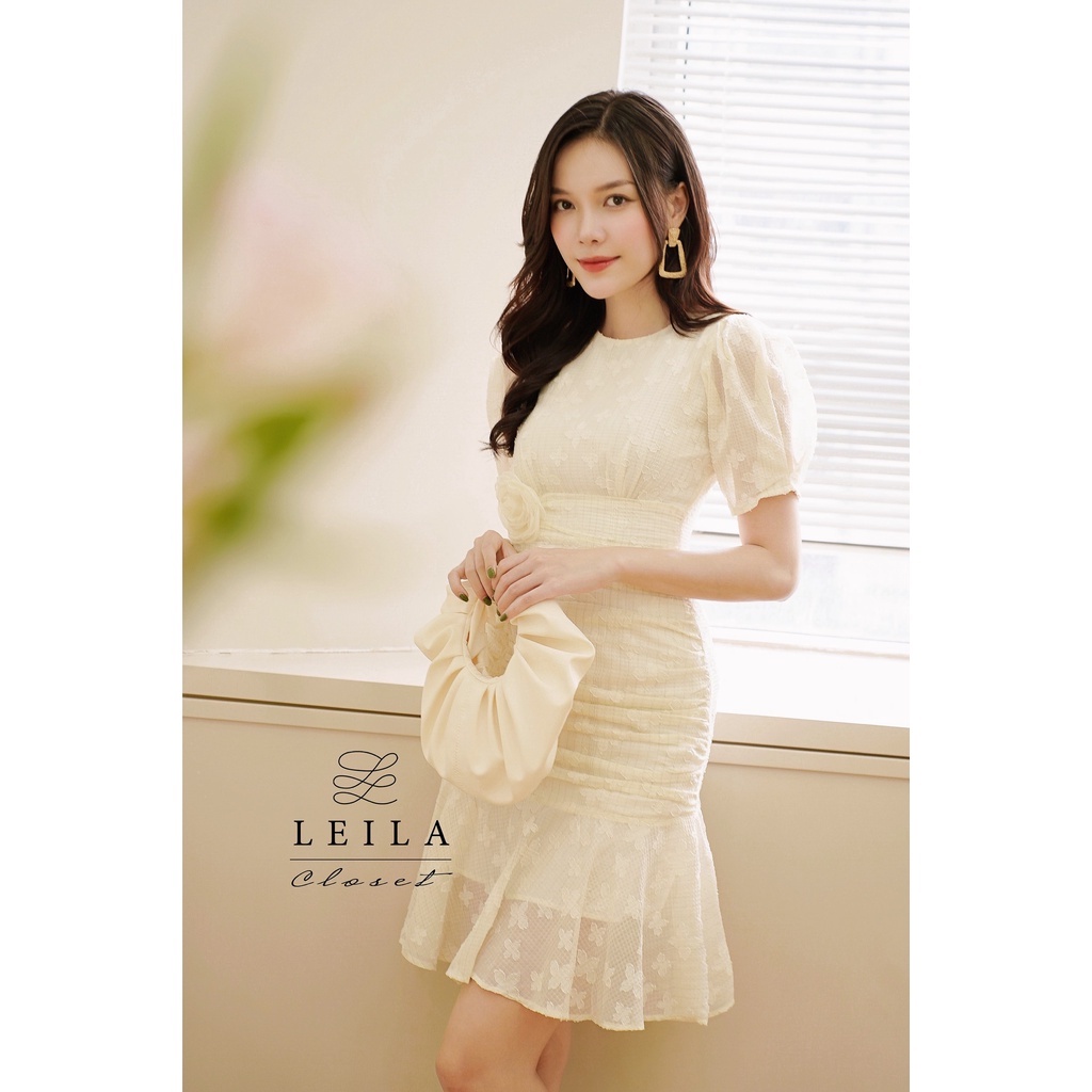 Đầm Russy voan hoa thêu - Leila closet