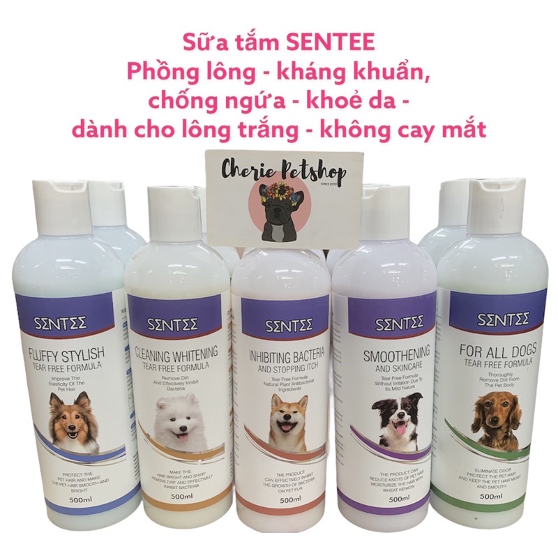 Sữa tắm  SENTEE dành cho chó mèo nhiều công dụng giúp thú cưng có một bộ da lông khỏe mạnh bền màu 500ml