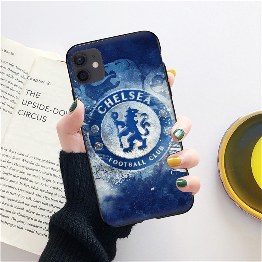 Ốp Điện Thoại Mềm Viền Đen Hình Chelsea A Cho iPhone 11 11 Pro 11 Pro Max 12 12 Mini 12 Pro 12 Pro Max