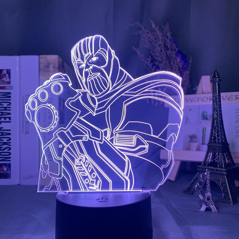 Đèn Ngủ LED 3D 7 Màu Hình Siêu Anh Hùng Marvel