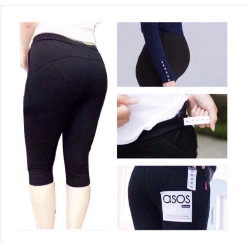 Quần bầu legging lửng nâng mông hàng đẹp (có đáp bụng và chun chỉnh)_mã 123