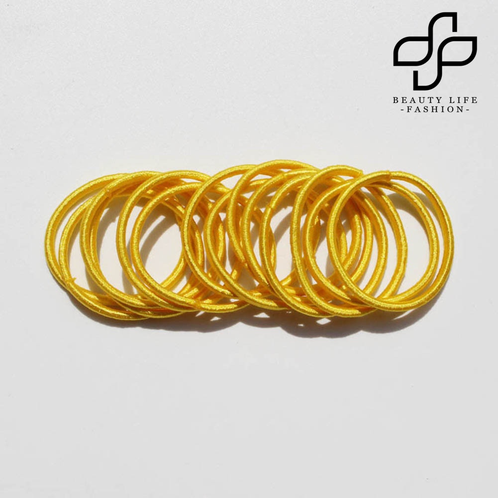 Dây buộc tóc đuôi ngựa co giãn màu trơn đơn giản