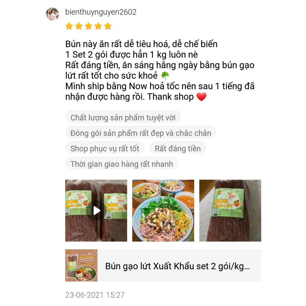 Bún Gạo Lứt Giảm Cân Healthy set 2 gói/kg - Must TrY Tinh Hoa Ẩm Thực Điện Biên | BigBuy360 - bigbuy360.vn