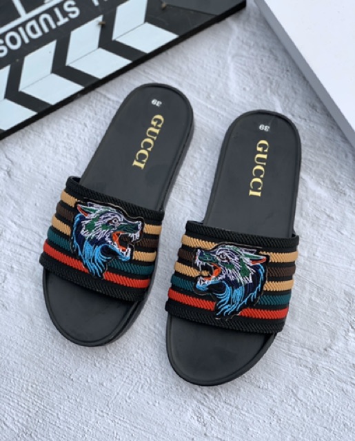 (KÈM VIDEO) Dép Thổ Cẩm Nam Mặt Sói Đế Hộp Cực Xịn | BigBuy360 - bigbuy360.vn