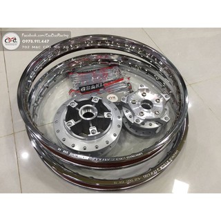 Bộ bánh căm EX150 (đùm bạc, căm osaki, niềng thái unionvd 1.4 - 1.6)