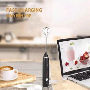 Máy đánh trứng, que tạo bọt cafe mini cầm tay không giây chính hãng sokany 3 cấp độ, hỗ trợ sạc pin, bảo hành 12 tháng