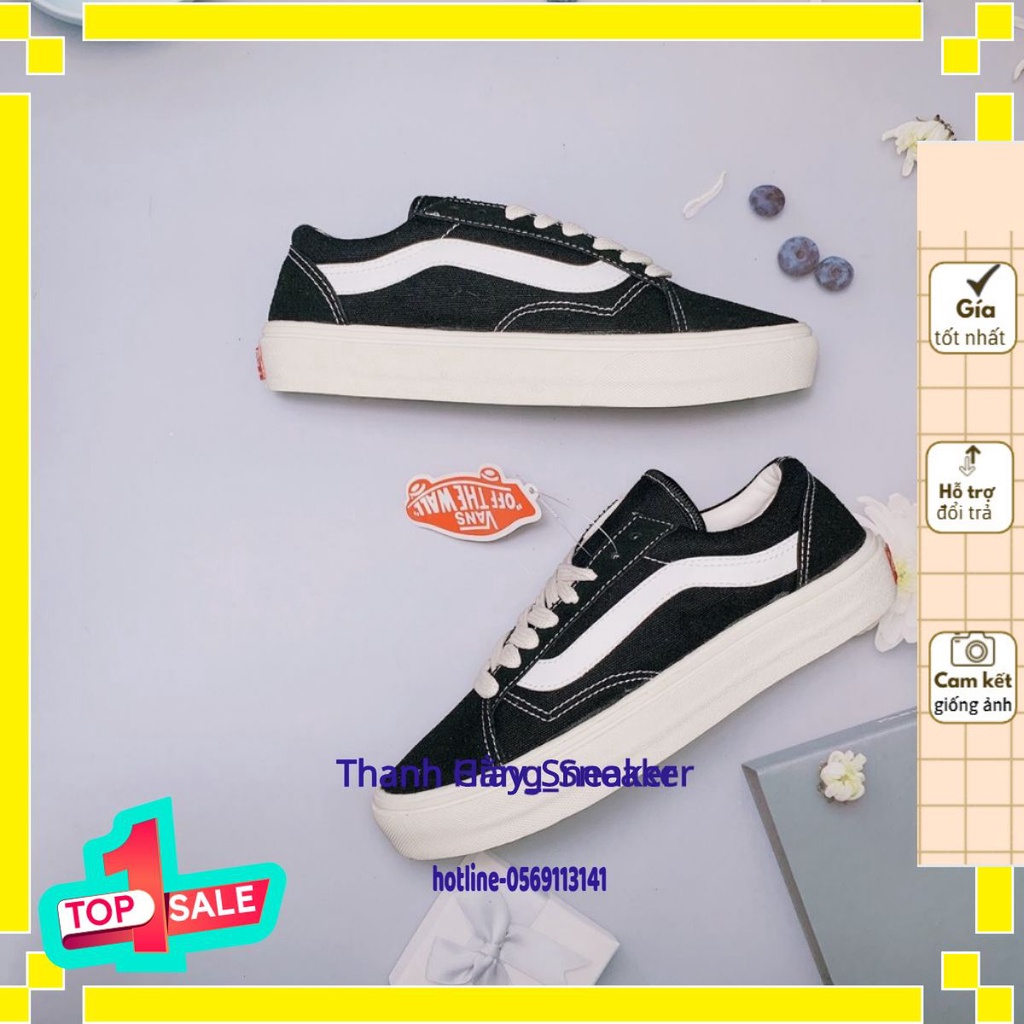 🔥Giày thể thao sneaker🔥van vault , Old Skool low đen mũi nỉ cao cấp full box