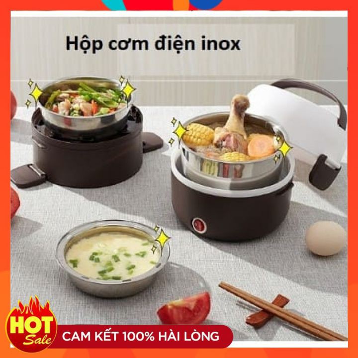 Hộp cơm văn phòng cắm điện đa năng tiện dụng dung tích lớn Hộp đựng cơm 3 tầng inox cao cấp BH 6 tháng[hàng chính hãng] | BigBuy360 - bigbuy360.vn