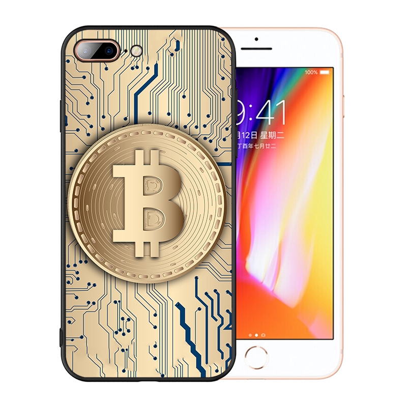 Ốp Lưng DẻO HìNh Bitcoin Cho Iphone 11 Pro Max XS XR X 6s 7 8 Plus