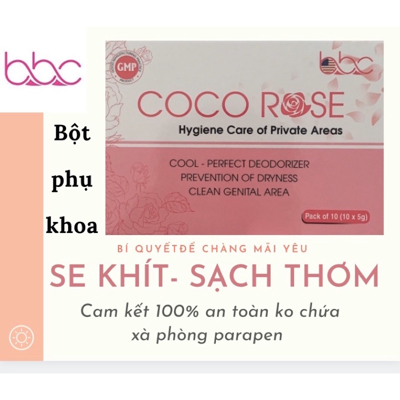 Bột phụ khoa COCO ROSE se khít sạch viêm làm hồng vùng kín