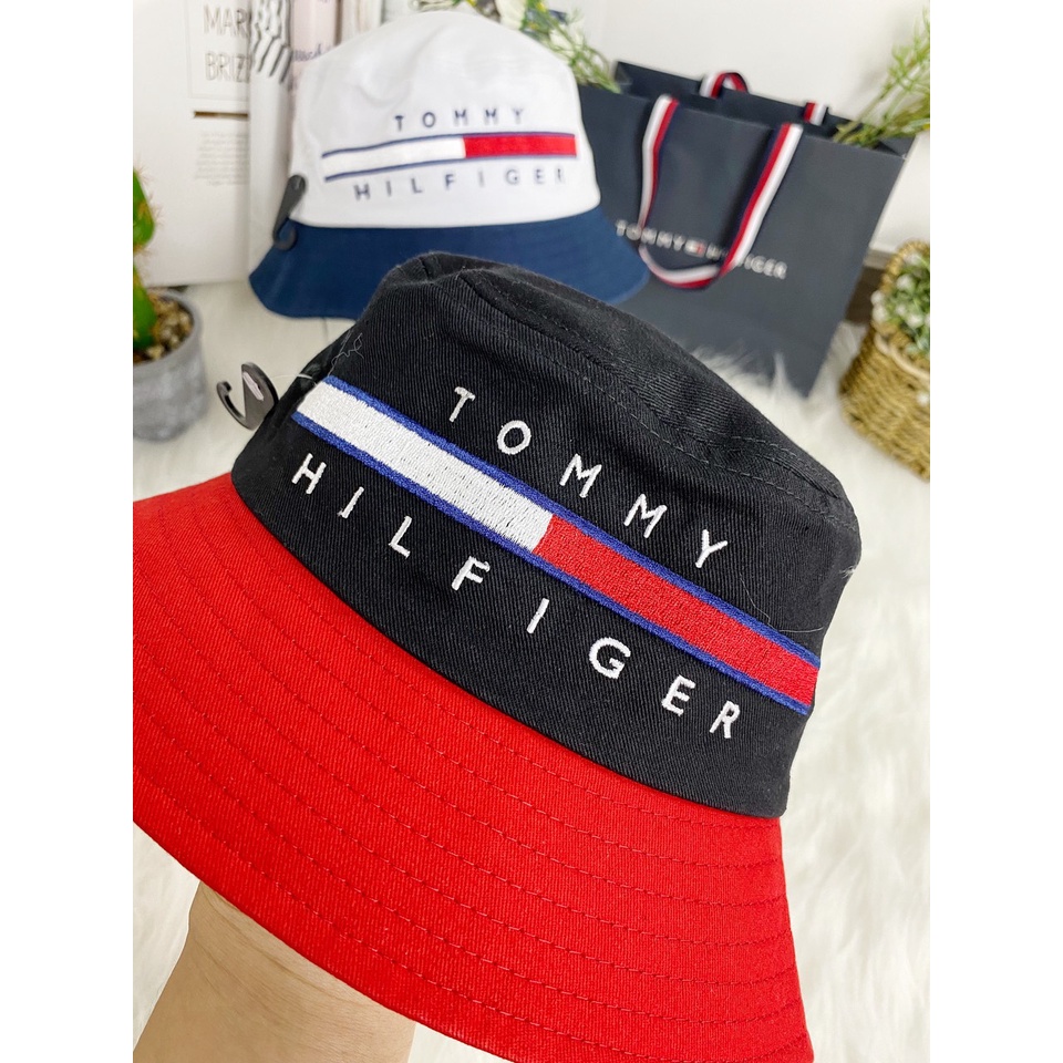 Nón Bucket Tom.my Hilfiger chuẩn xịn logo thêu chất vải cotton Hàn Quốc cao cấp,đầy đủ tem tag