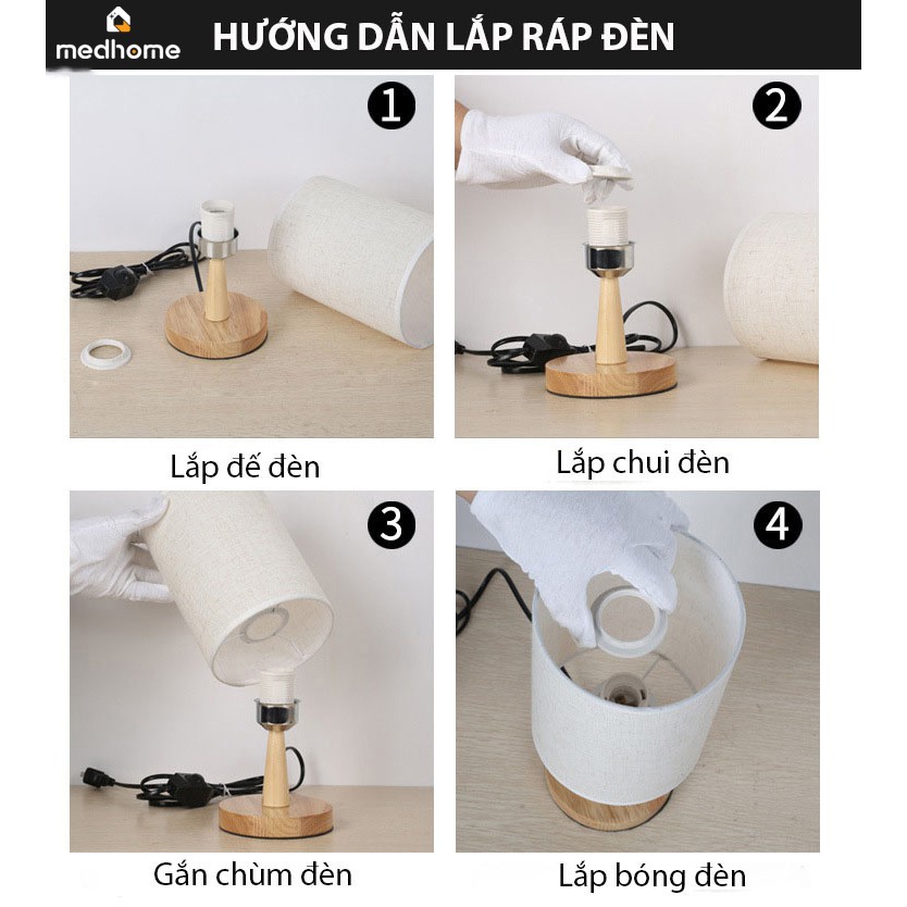 ẢNH THẬT-CÓ VIDEO - Đèn Ngủ Minimal Lamp 6 Thiết Kế Tặng 1 Bóng Đèn - Đèn Ngủ Để Bàn Phong Cách Châu Âu