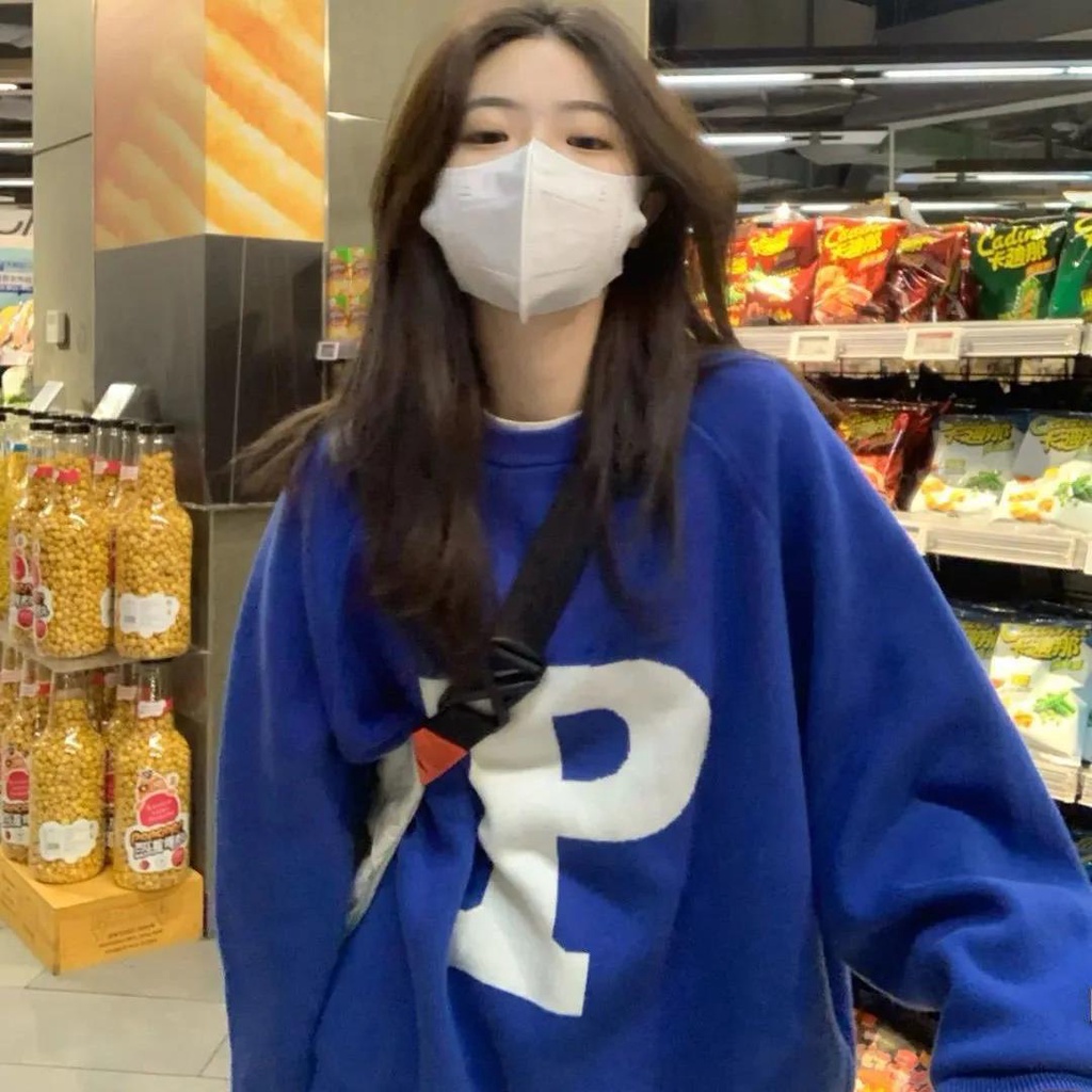 NRVP Áo khoác hoodie tay dài oversize phong cách Hàn Quốc mới 2021