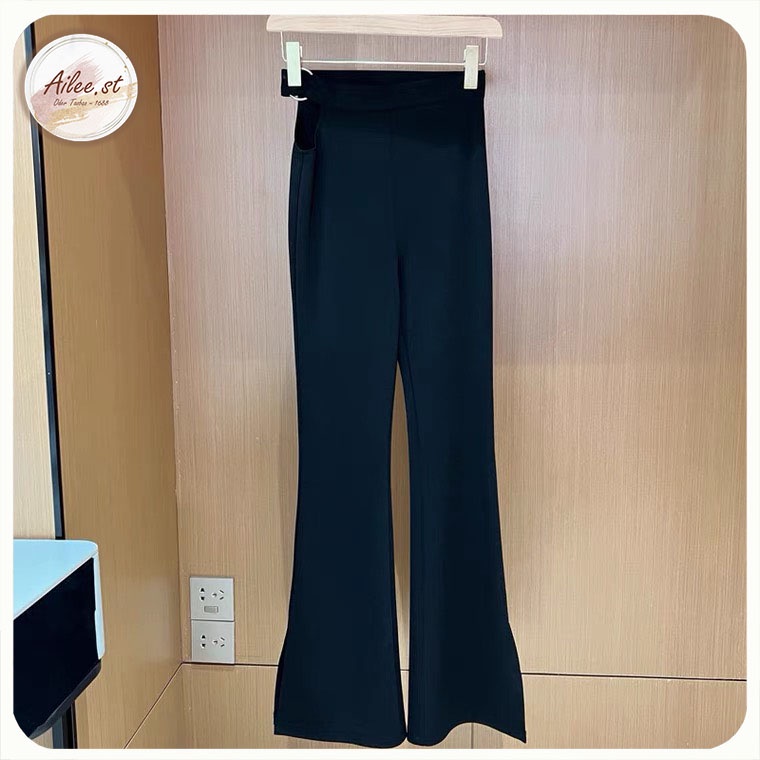 QNU 004A2 Quần Za.ra Tăm Ông Loe Nữ Legging Màu Đen Lưng Cao Co Dãn Bốn Chiều Siêu Hách Dáng Thời Trang Nữ Ailee