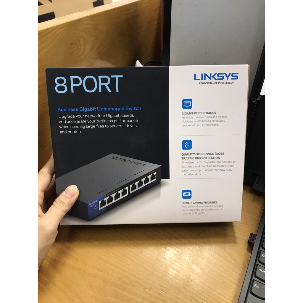 Linksys LGS108 8-Port Desktop Business Gigabit Switch bộ chia 8 cổng