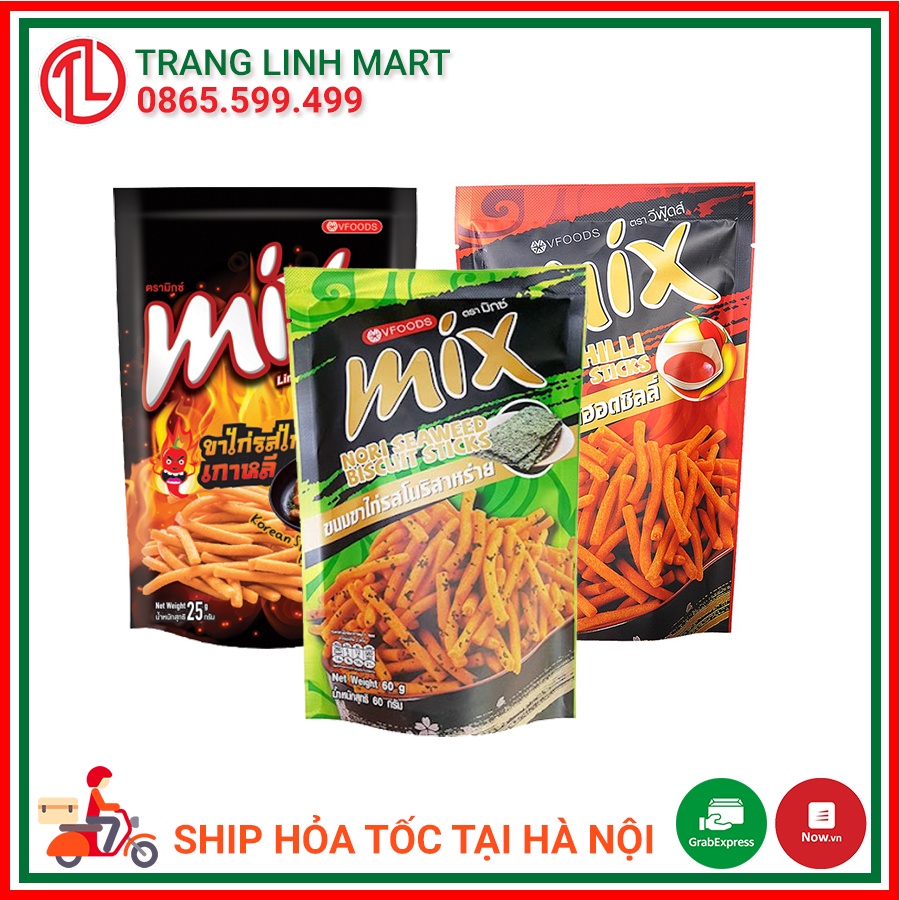 Snack que / bim bim MIX Thái Lan gói 60g (đủ vị)