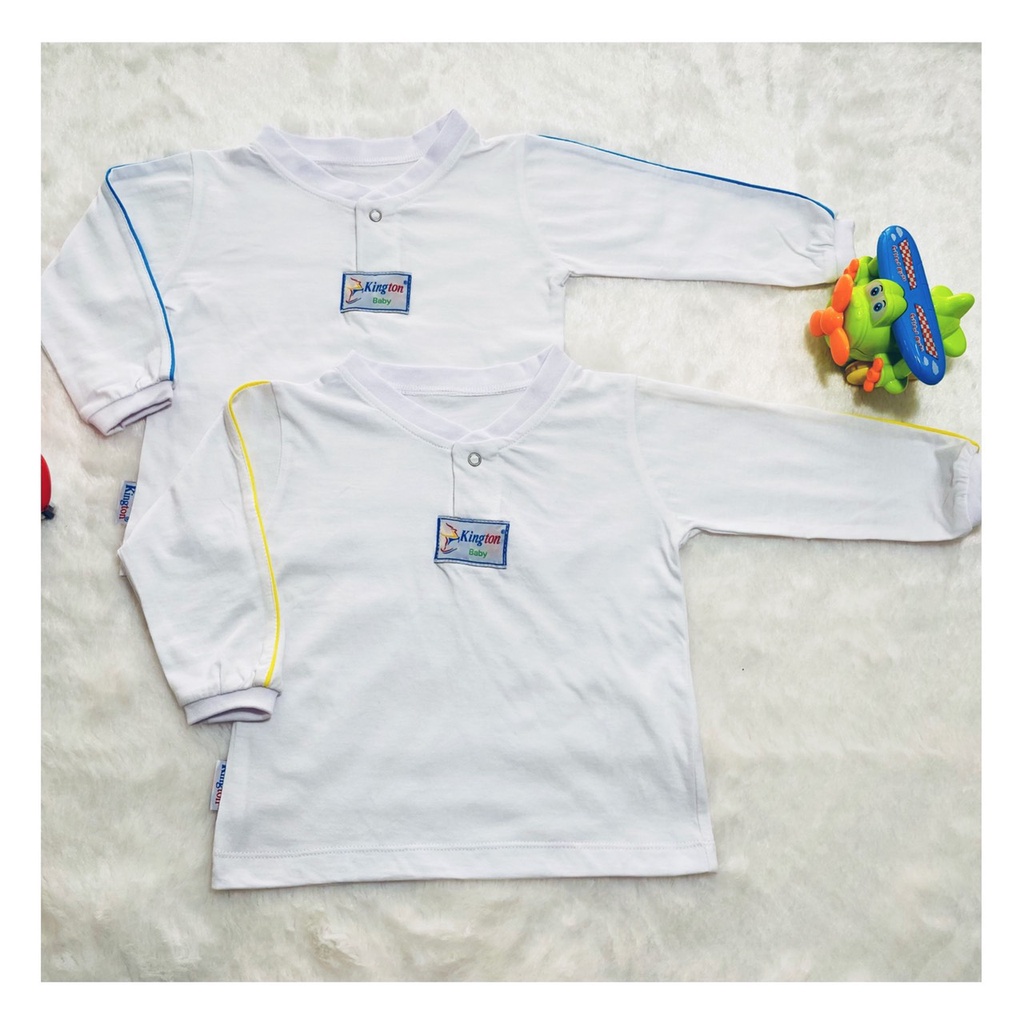 Áo Dài Tay Bo Cổ Trụ vải cotton  thoáng mát, mềm thấm hút mồ hôi cho bé từ 5- 25kg giá sale