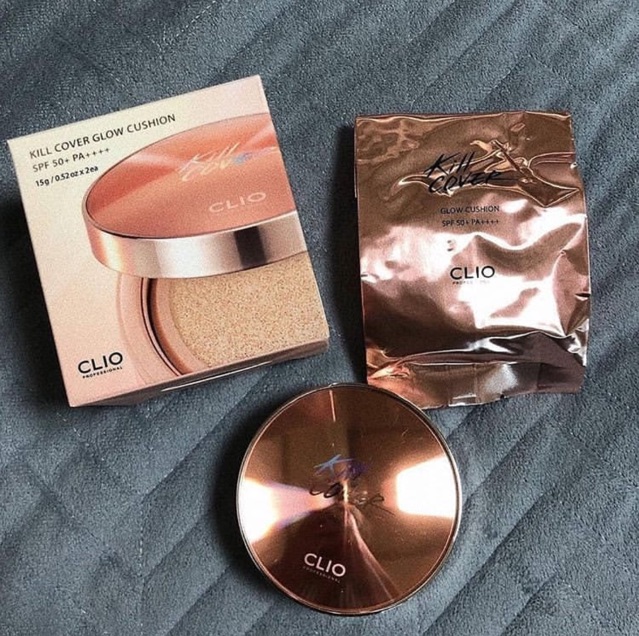 Phấn Nước Clio Kill Cover Glow Cushion SPF50+ PA++++ Kèm Lõi Thay Thế 15g x 2