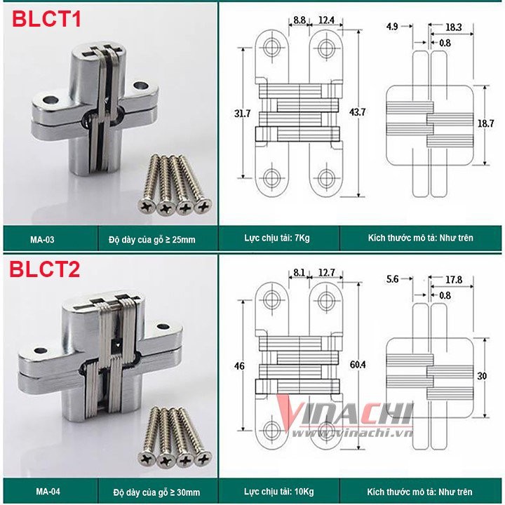 BẢN LỀ CHỮ THẬP - 1 CÁI -Bản lề chữ thập Loại bản lề được gắn cho cánh cửa tủ đòi hỏi độ mở góc cao 180 độ