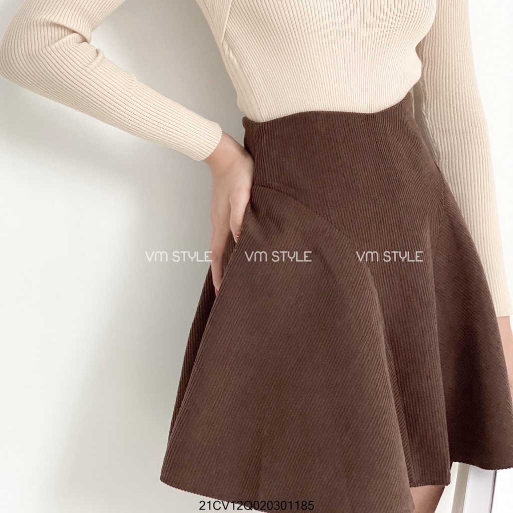 Chân váy ngắn nữ VMSTYLE xếp ly cạp cao dáng xòe nữ tính 6329 - CVN00030