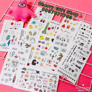 Hình Xăm Dán Họa Tiết Hàn Quốc Dễ Thương Ảnh Thật Shop Chụp