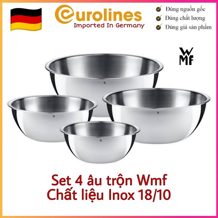 Set 4 âu trộn WMF Gourmet [Thép không gỉ Cromargan 18/10 Nhập Đức]