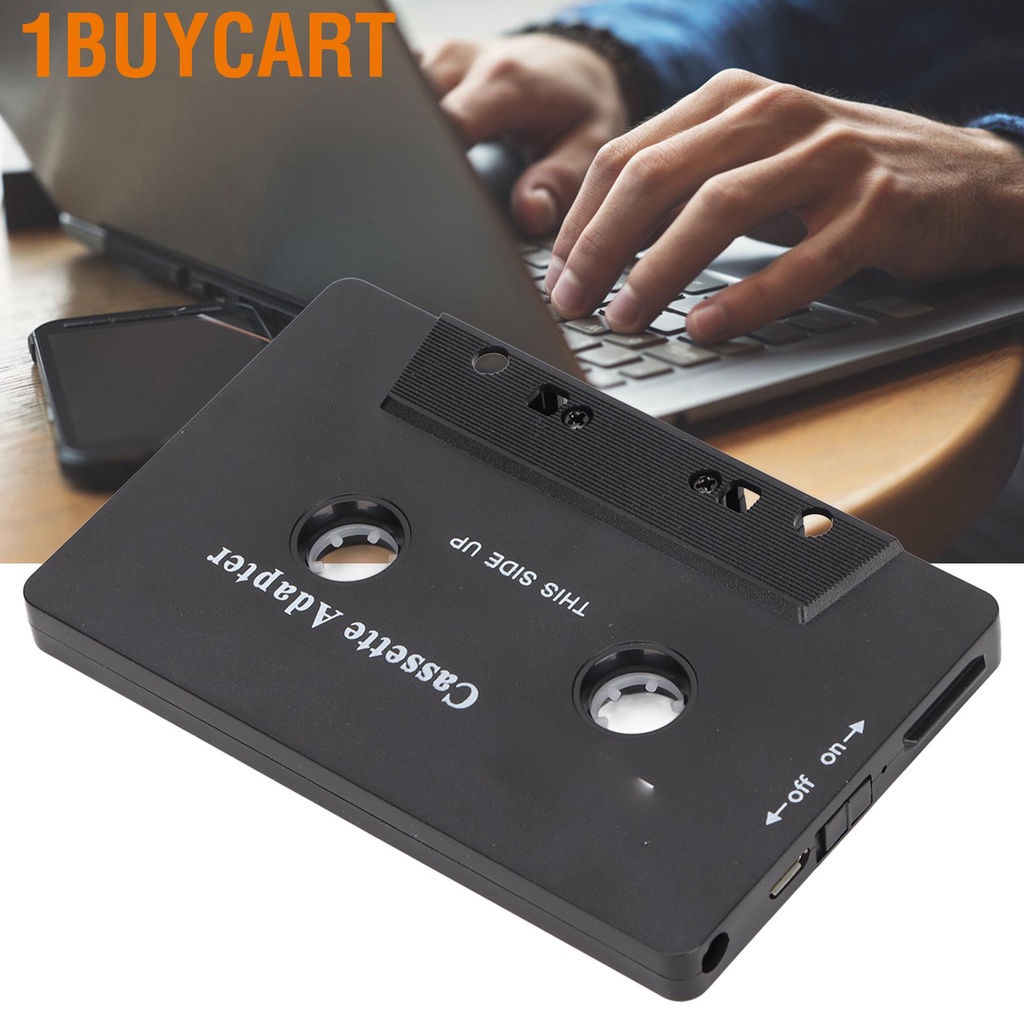 1buycart Bluetooth Cassette Adapter Noise Reduction Stereo High Fidelity Tape Aux Receiver for Car Tablet