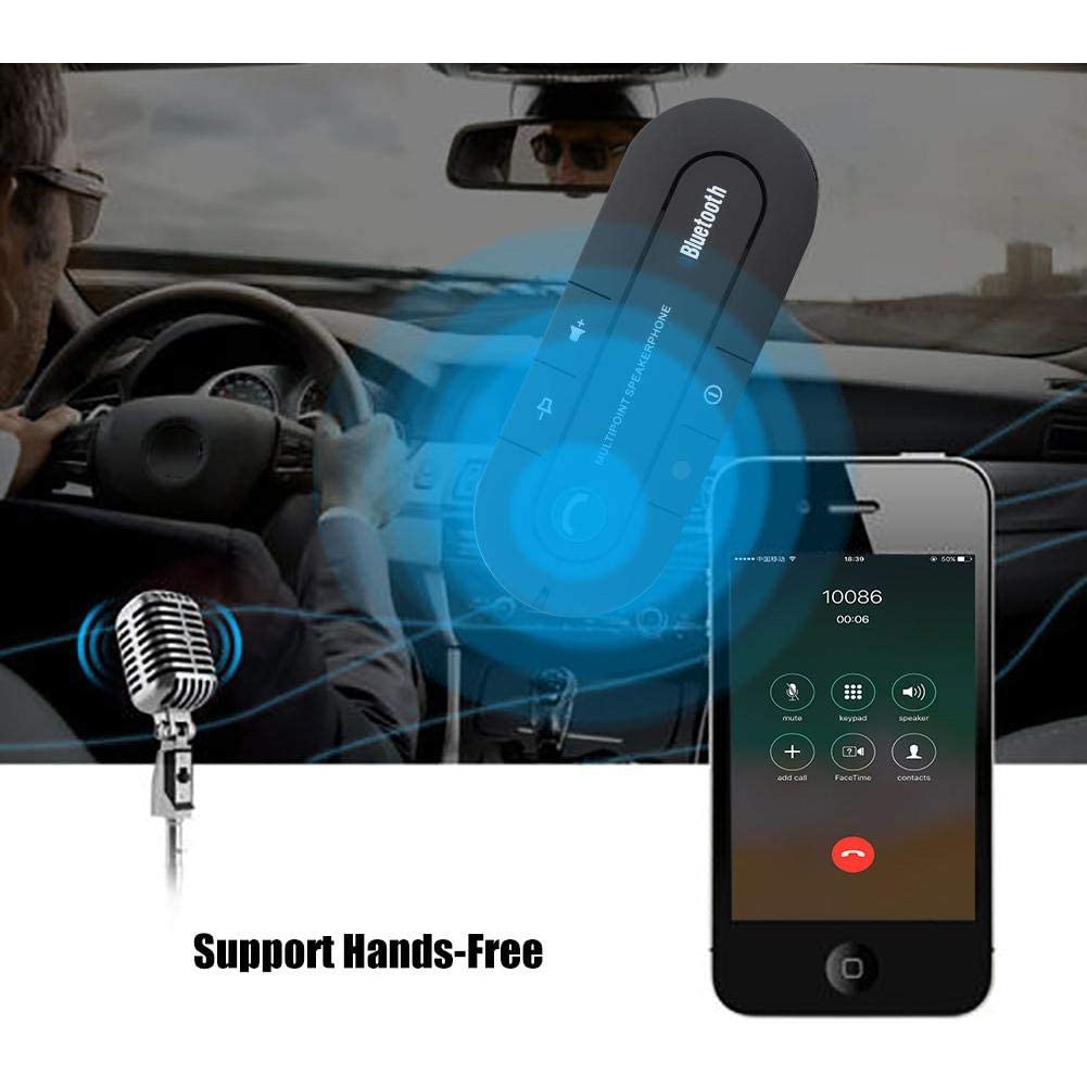 Loa Bluetooth không dây YET-C4.1 dùng trên xe hơi, xe ô tô hỗ trợ chế độ rảnh tay