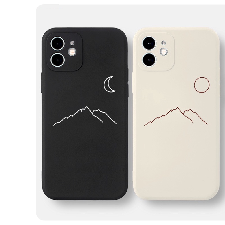 Ốp lưng iphone BẢO VỆ CAMERA cho iphone 7+/8 plus, X, XSMAX, 11, 12, 12, 13 PROMAX NÚI VÀ TRĂNG