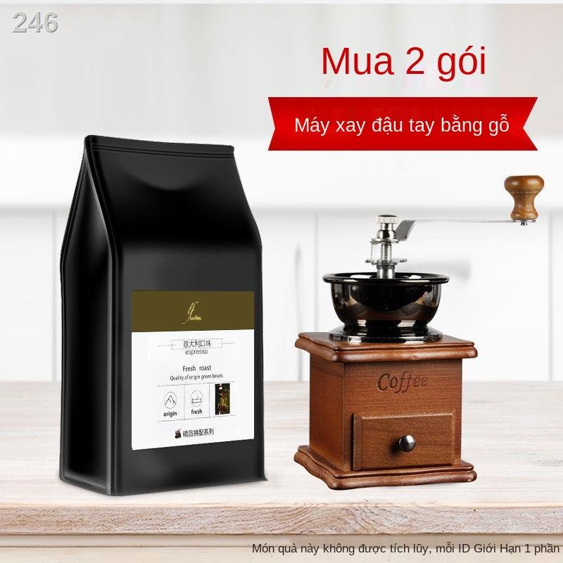 【HOT】Hạt cà phê espresso / bột cầm tay 227g Arabica mịn mới xay pha trộn lạ mắt