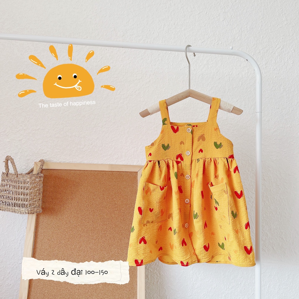 Váy hè 2 dây cho bé gái 3-8 tuổi ( Mã 156) bảng màu tim