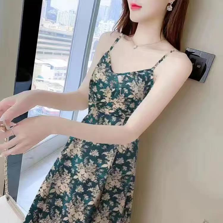 Đầm Hai Dây Dáng Dài In Họa Tiết Thời Trang Mùa Hè Hàng Mới Dành Cho Bạn Nữ