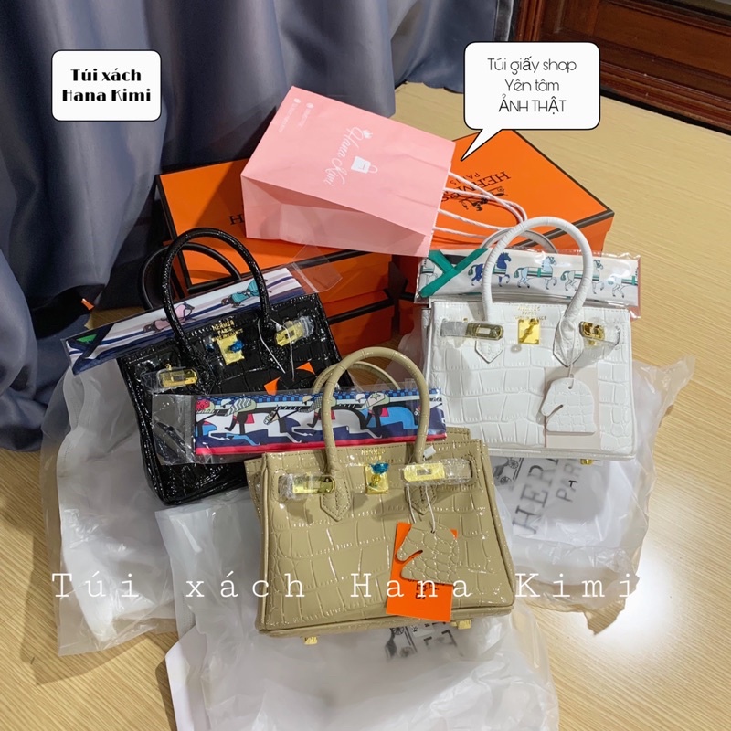 Túi đeo chéo, cầm tay nữ BIKIN size 20 nhỏ xinh FULL HỘP- Tặng khăn lụa thắt nơ