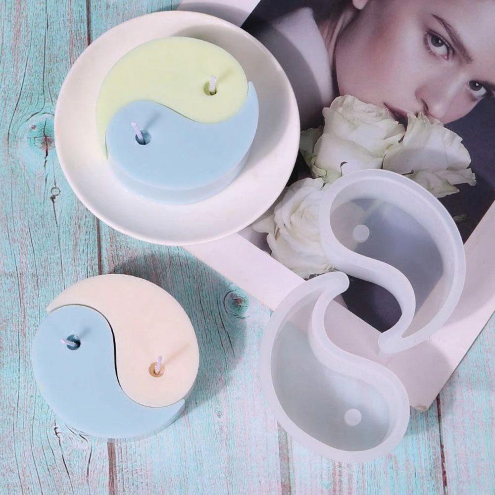 Khuôn Làm Nến Thơm Để Bàn Hình Thái Cực Quyền 3D Sáng Tạo