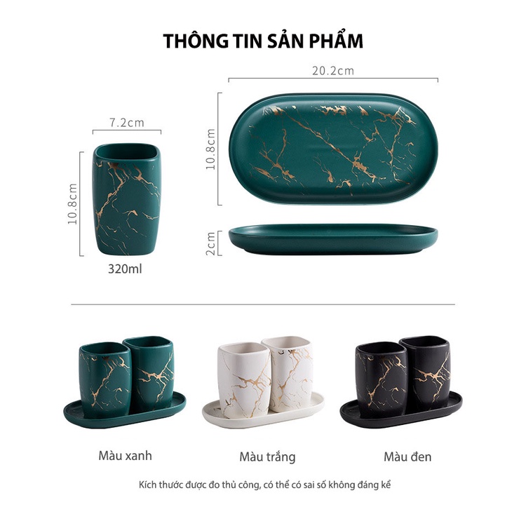 Cốc Sứ Đựng Bàn Chải Đánh Răng 300ml Dùng Cho Gia Đình Khách Sạn
