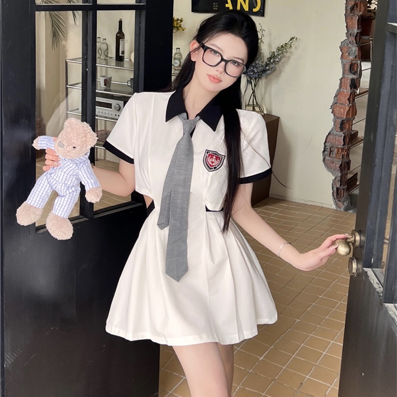 Đầm Mini Tay Ngắn Thời Trang Cho Nữ