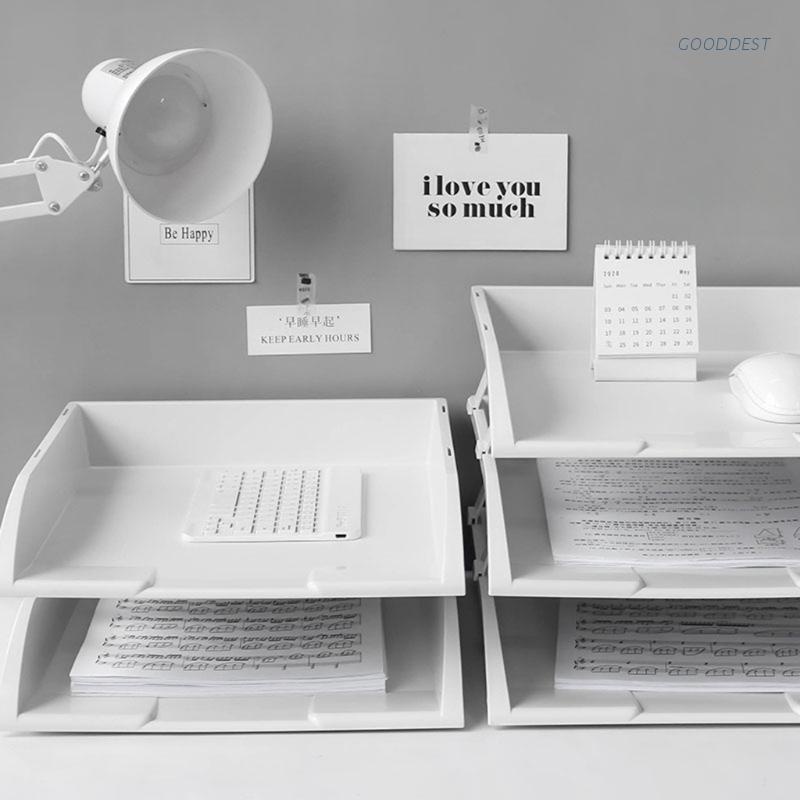 Kệ Đựng Tài Liệu 2/3 Tầng Có Thể Xếp Chồng Tiện Dụng Cho Văn Phòng