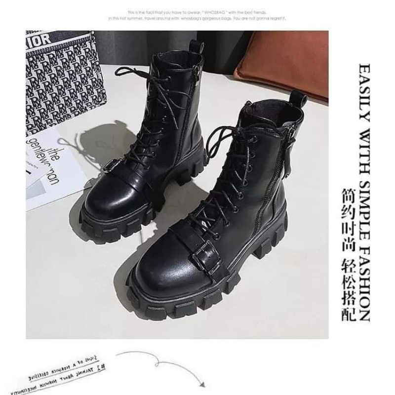 (Săn trắng 35/ đen 38 40) Boots ulzzang chiến binh | BigBuy360 - bigbuy360.vn