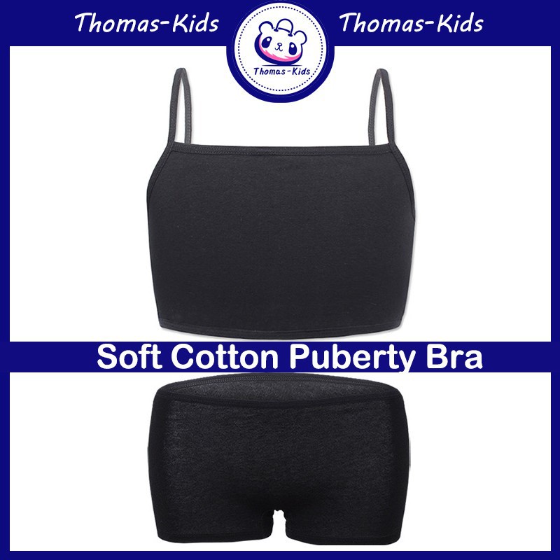 Bộ đồ lót hai dây vải Cotton mềm thoáng khí B207 8-12Y dành cho bé gái