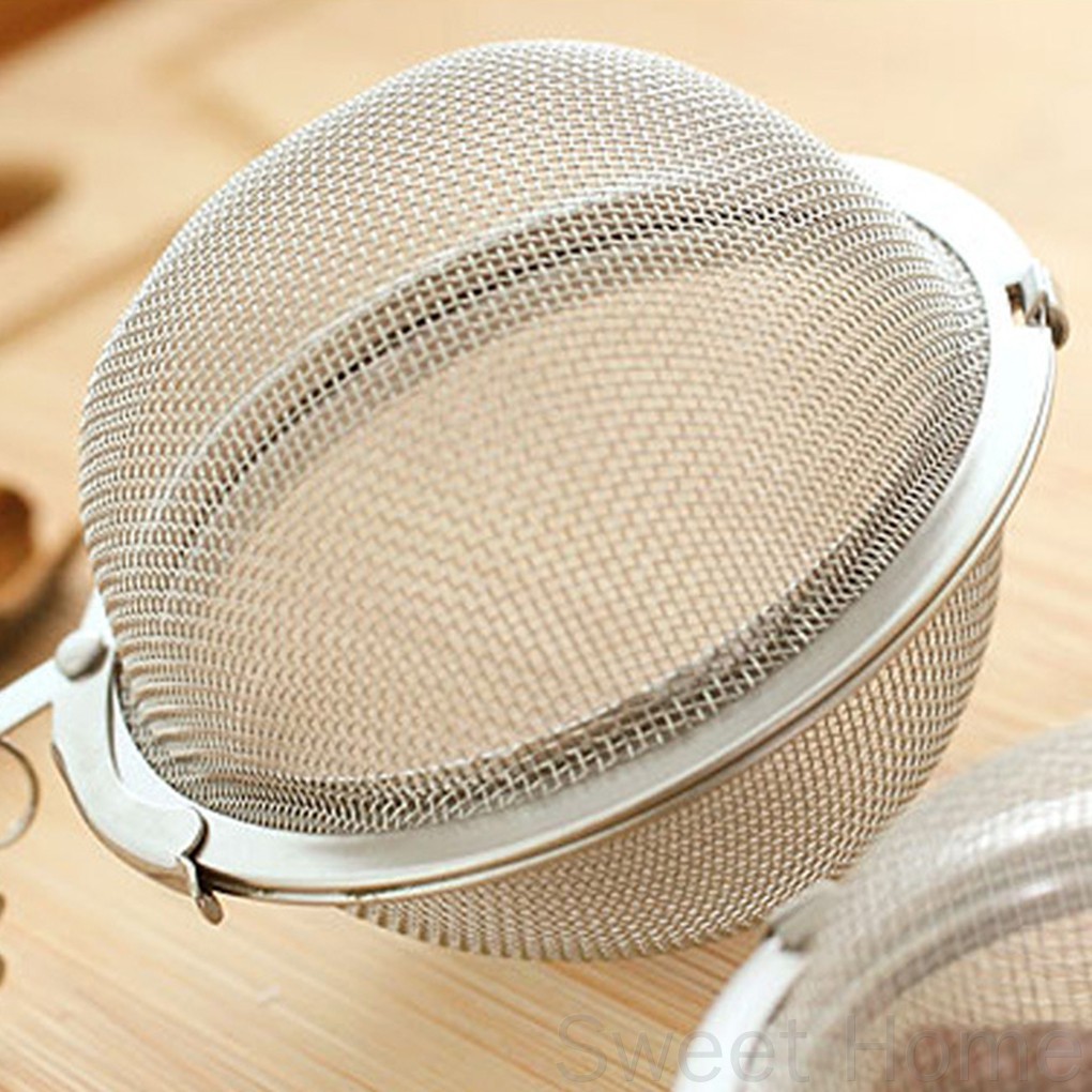 Lưới lọc trà dạng bóng bằng thép không gỉ tiện dụng