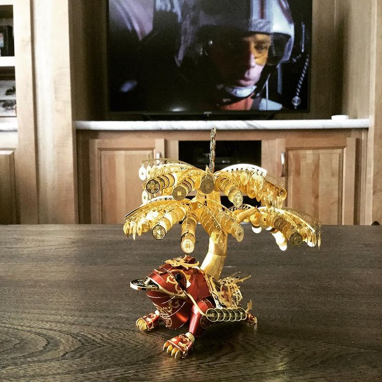 Mô Hình Kim Loại Lắp Ráp 3D Piececool Cóc Thiềm Thừ Golden Toad