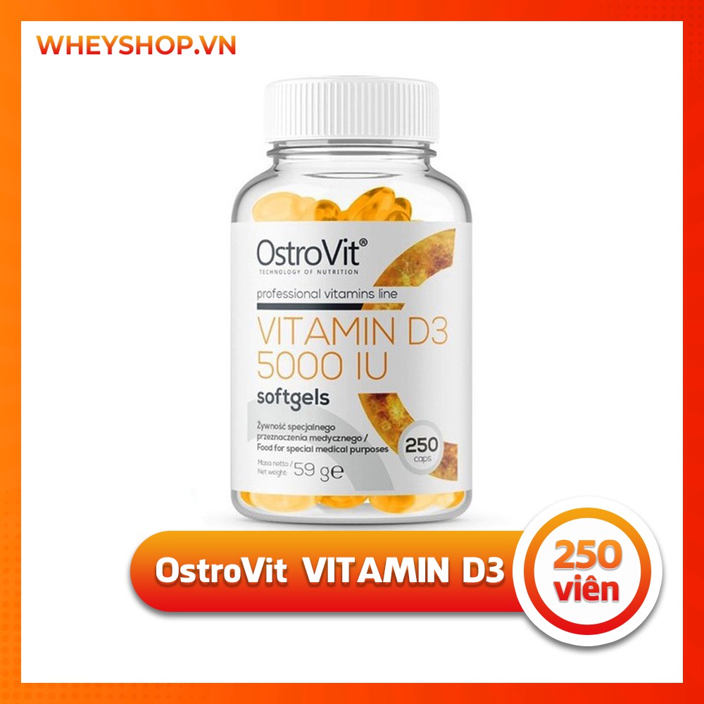 Viên Uống Bổ Sung OstroVit Vitamin D3 5.000IU 250 viên | BigBuy360 - bigbuy360.vn