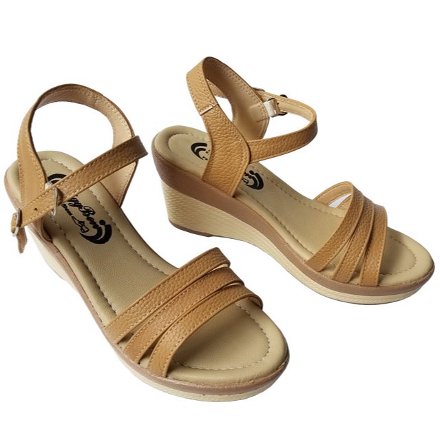 Giày sandal đế xuồng da bò thời trang BIGGBEN HKD365