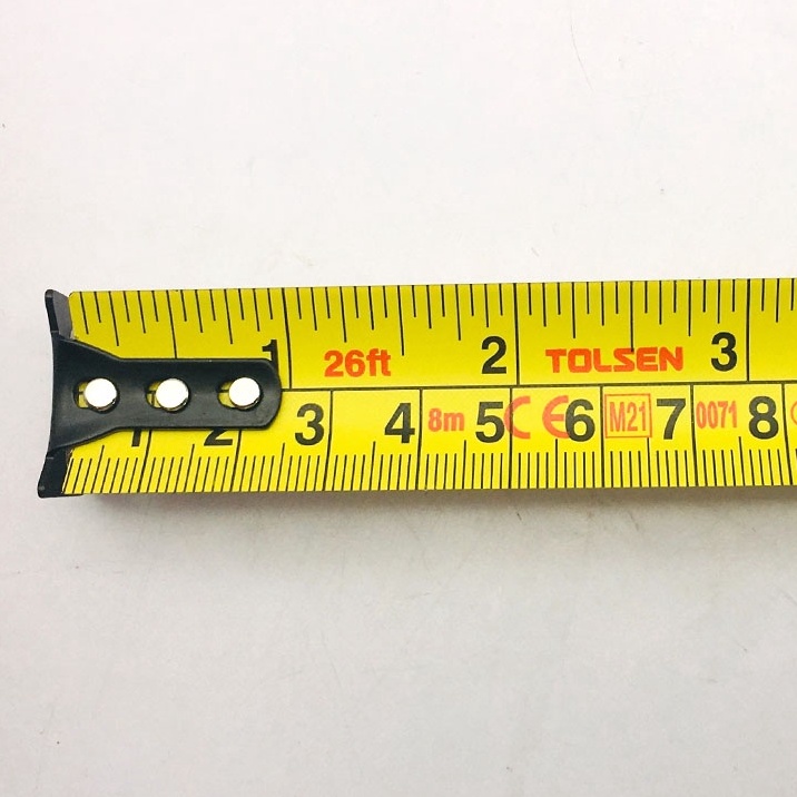 Thước cuộn công nghiệp khổ 25mm vỏ nhựa ABS bọc TPR chống va đập TOLSEN