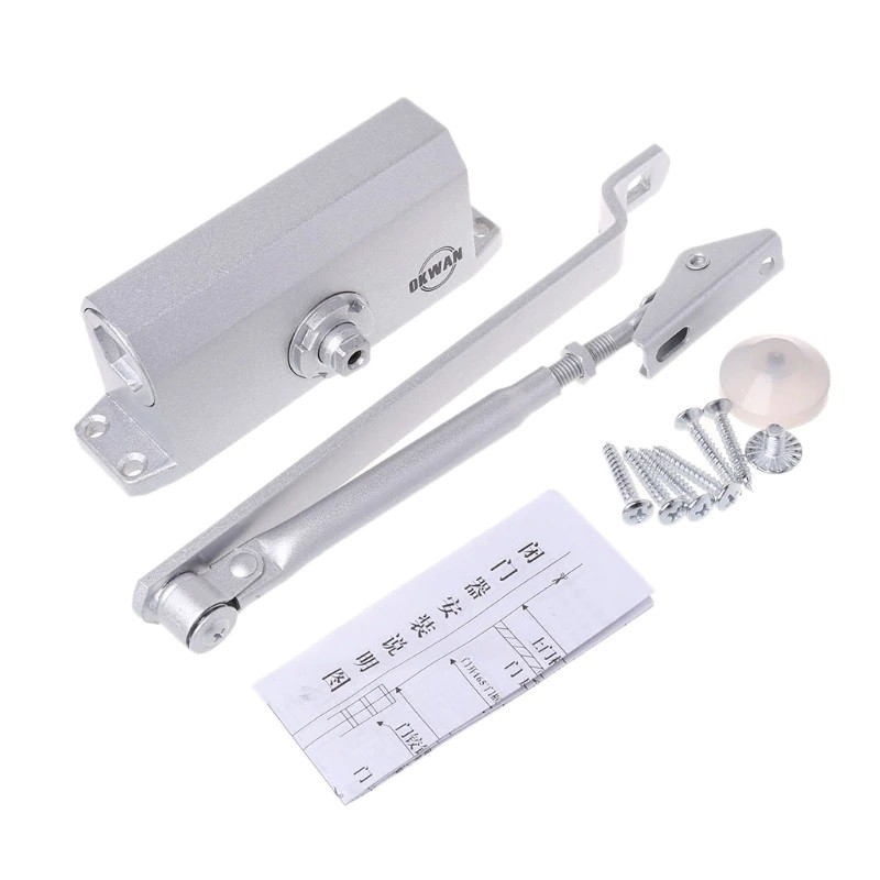 Tay co thủy lực OKWAN Loại 45 - 70kg - Door Closer dùng cho cửa thoát hiểm, cửa phòng kho, phòng kỹ thuật, trường học...